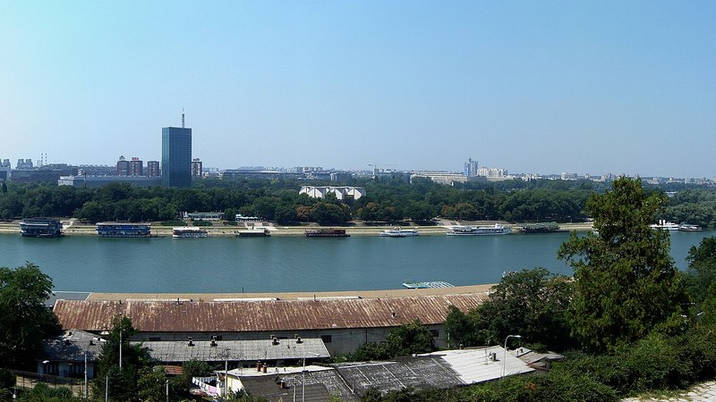 The Sava River and Belgrade viewed from Kalemegdan fortress