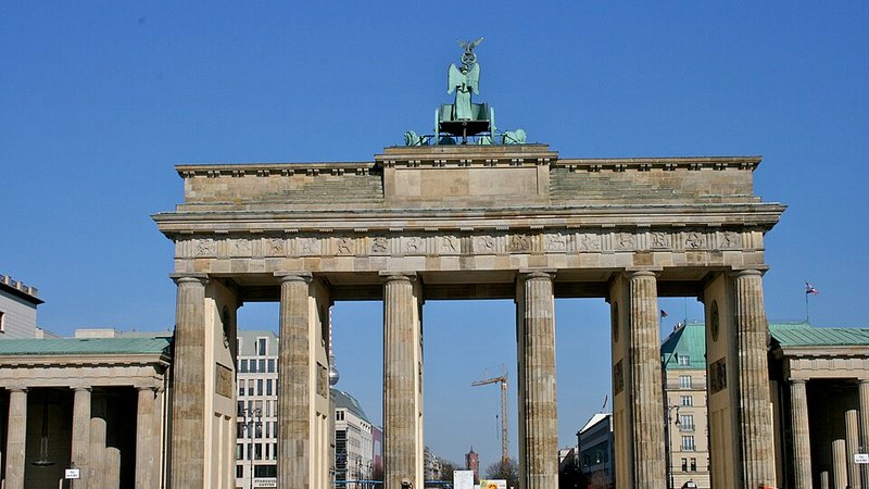 The Brandenburg Gate in Berlin.