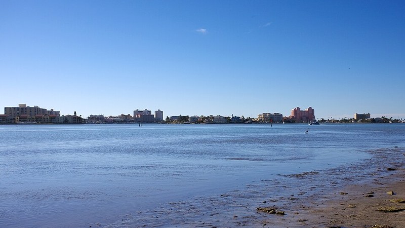 Waterfront view toward Clearwater Beach, Florida.