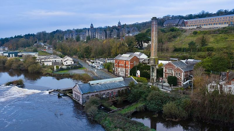Old Cork Waterworks and the River Lee in Cork, Ireland.