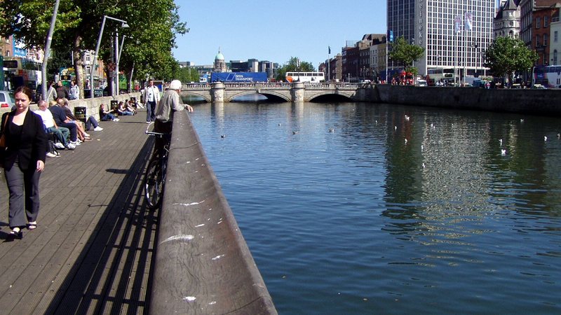 River Liffey and O'Connell Bridge in Dublin