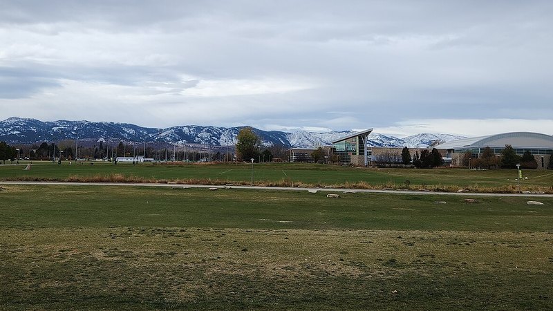 Colorado State University campus and lagoon in Fort Collins