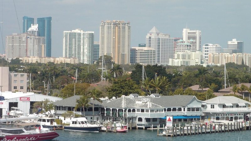 Fort Lauderdale skyline from the Intracoastal Waterway