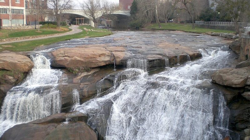 Waterfall at Falls Park on the Reedy in downtown Greenville
