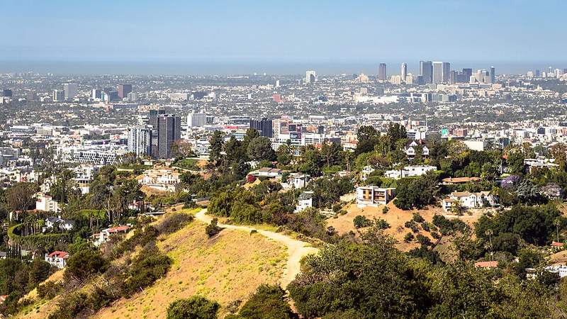 Los Angeles skyline photographed in May 2022.