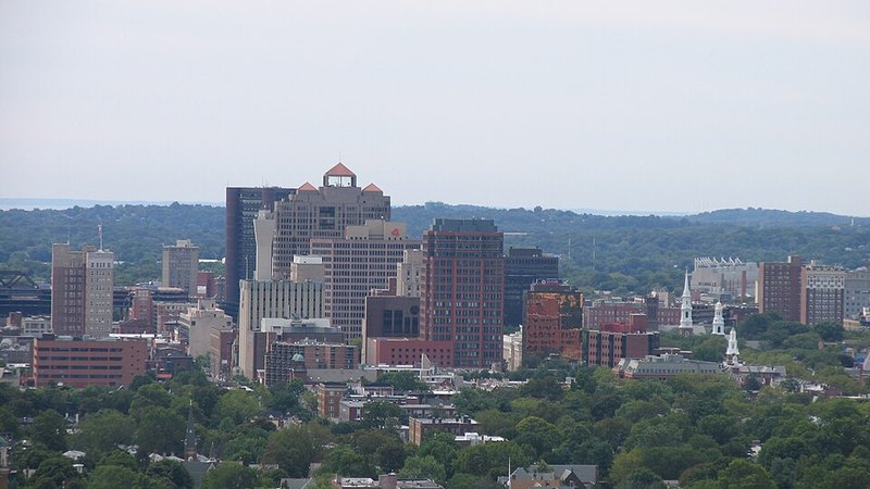 New Haven Connecticut viewed from East Rock