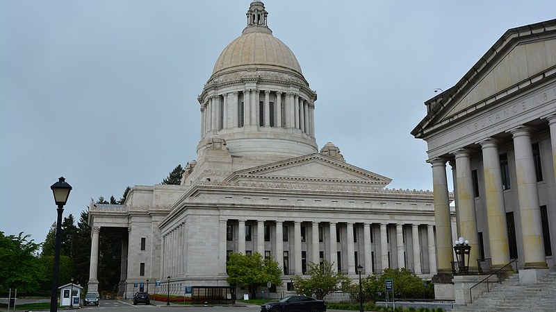 Washington State Capitol buildings and dome in Olympia