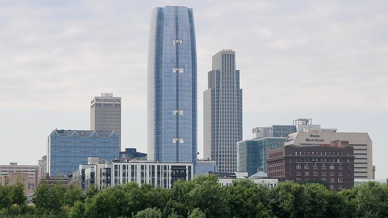 Omaha skyline viewed across the Missouri River