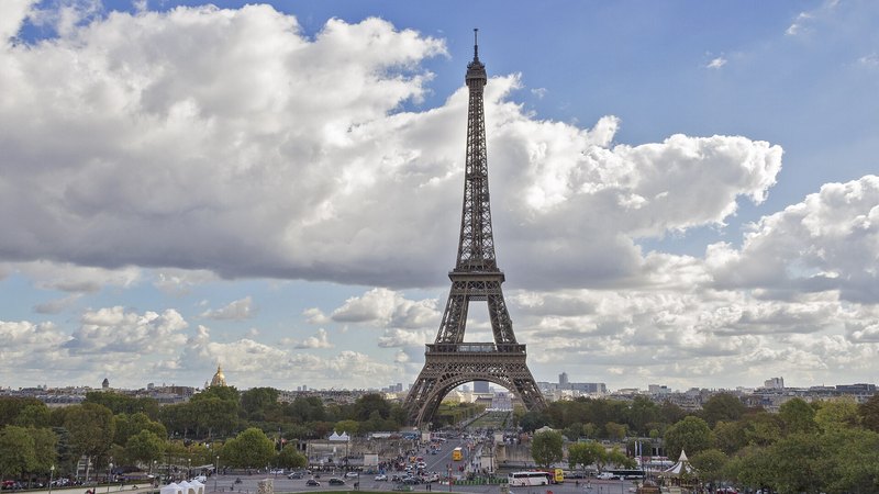 Daytime view of the Eiffel Tower in Paris