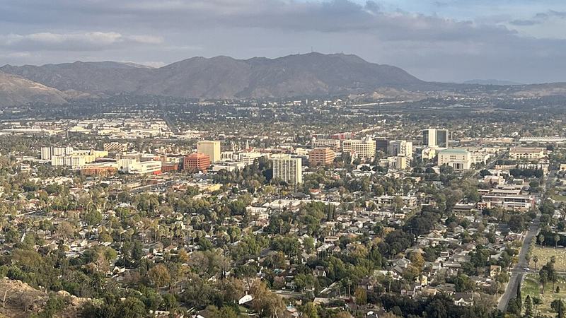 Downtown Riverside, California, viewed from Mount Rubidoux.