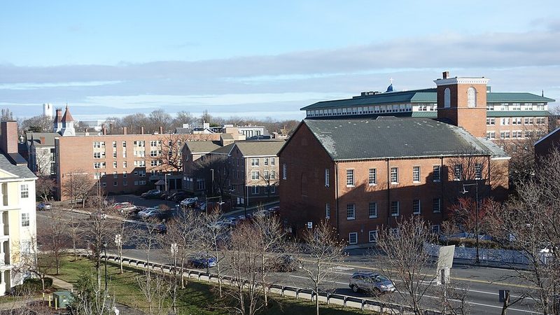 Downtown Salem, Massachusetts, viewed from the station garage.