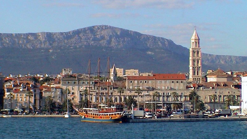 Split Riva waterfront and harbor