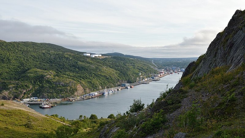 St. John's Harbour and the Narrows viewed from the Gibbet Hill Trail in Newfoundland and Labrador.