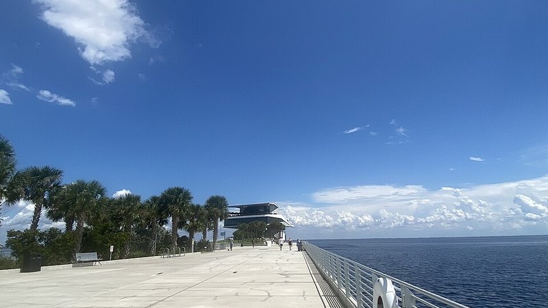 Pier Point at the modern St. Pete Pier on Tampa Bay in St. Petersburg, Florida