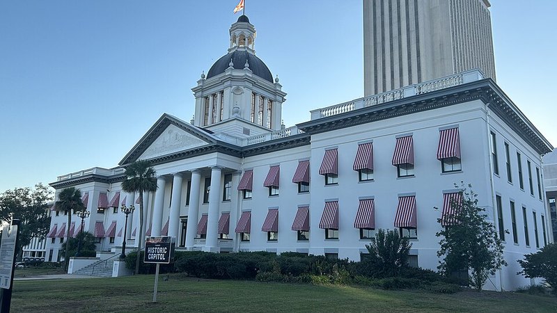 Florida's Historic Capitol with the newer Capitol behind it in Tallahassee