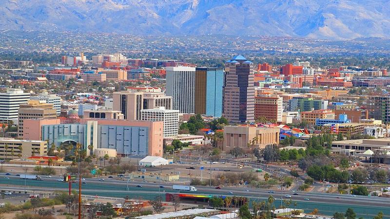Downtown Tucson viewed from Sentinel Peak